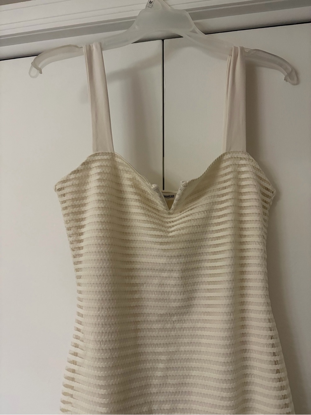Good American Ivory Textured Midi Dress - Picture 4 of 5